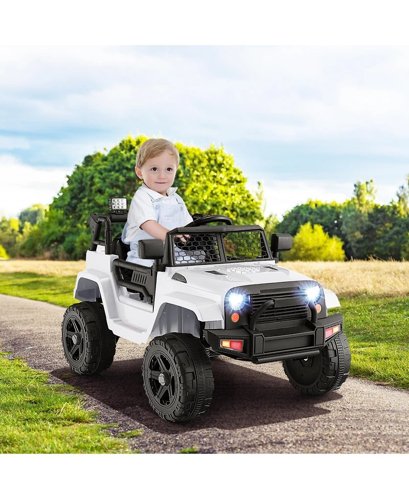 Hongge 12V Kids Ride On Truck with Remote Control and Headlights