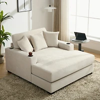 Streamdale 55" Chaise Lounge Sofa with Amenities