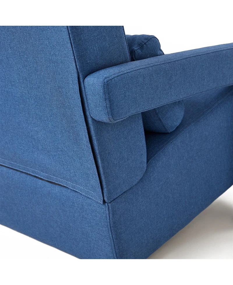 Streamdale Modern Linen Accent Chair with Pillow