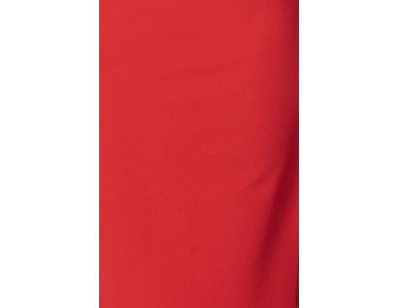 Bebe Women's Cape Sleeve Midi Dress, Red, Small