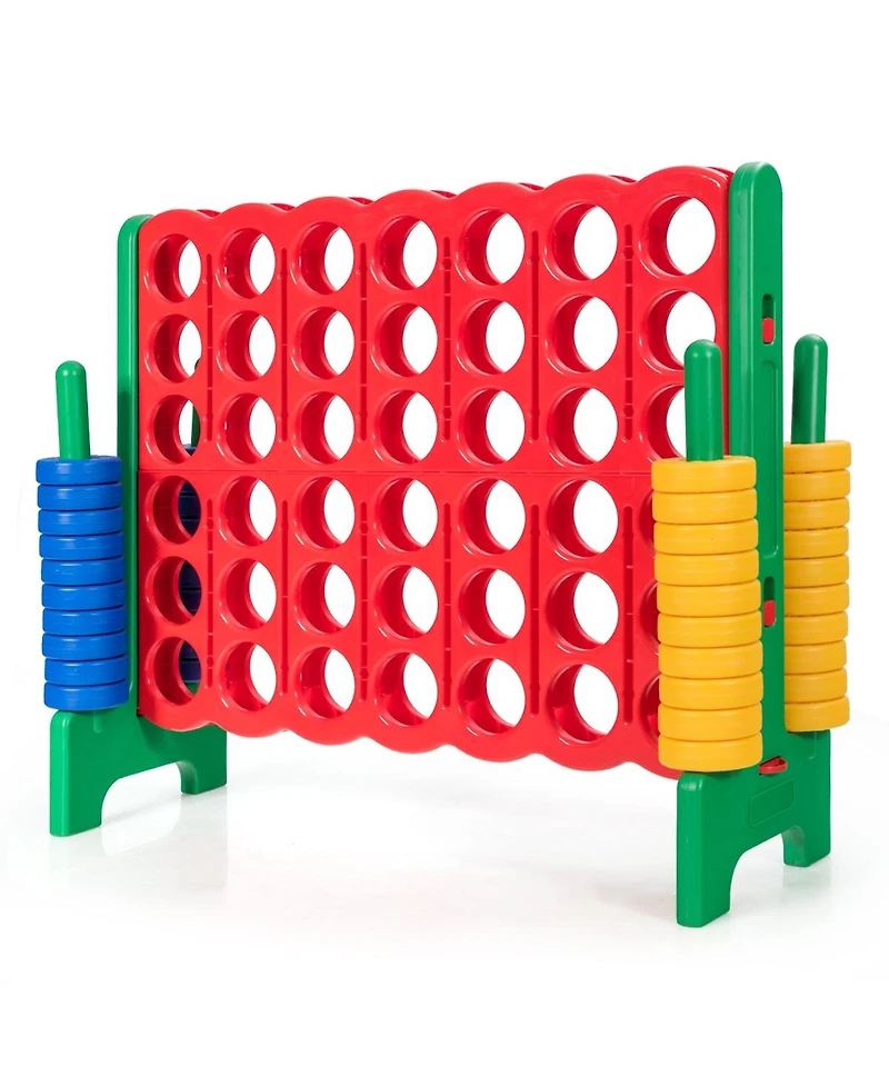 Sugift Jumbo 4-to-Score Giant Game Set with 42 Jumbo Rings and Quick-Release Slider-Green