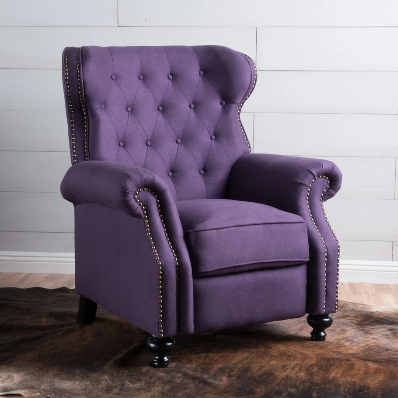 Streamdale Plum Accented Recliner with Rolled Arms