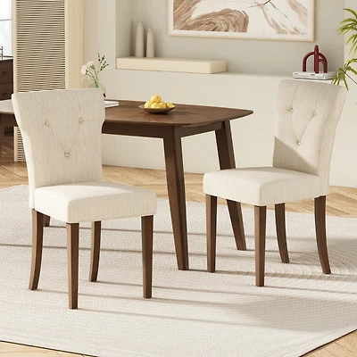 Streamdale Upholstered Dining Chairs (Cream, Set of 2)
