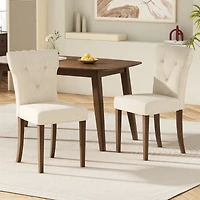 Streamdale Upholstered Dining Chairs (Cream, Set of 2)