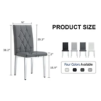 Streamdale Elegant Gray Dining Chairs with Vintage Charm