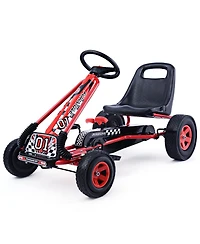 Hongge 4 Wheels Kids Ride On Pedal Powered Bike Go Kart Racer Car Outdoor Play Toy