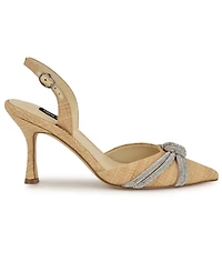 Nine West Women's Deby Embellished Slingback Stiletto Pumps
