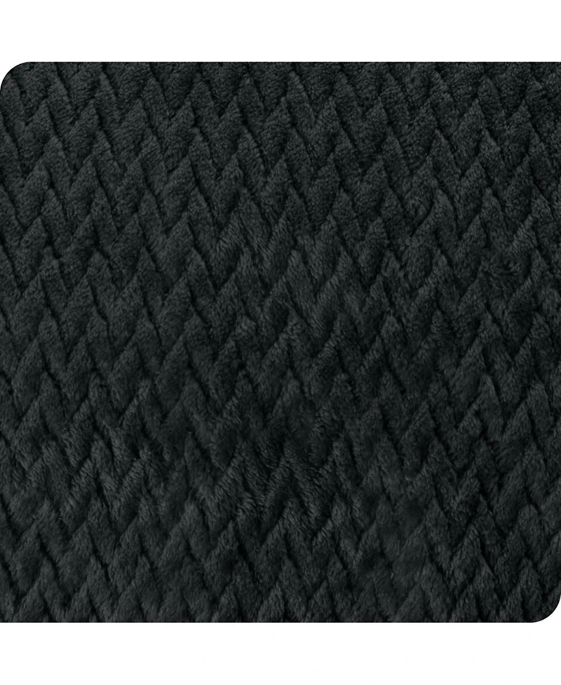 Bare Home Textured Micro plush Fleece Twin/Twin Xl Blanket