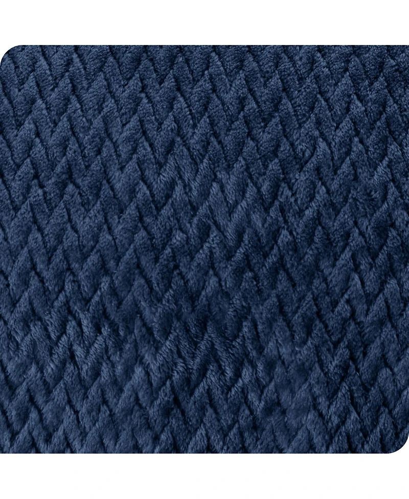 Bare Home Textured Micro plush Fleece Full/Queen Blanket