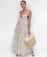 Dkny Women's Tiered Maxi Dress Swim Cover-Up