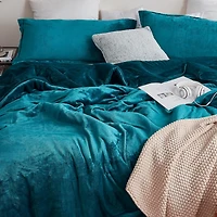 Coma Inducer Oversized Comforter Set - The Original Plush - Deep Lagoon Blue , King