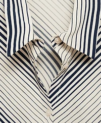 Mango Women's Flared Sleeves Striped Shirt