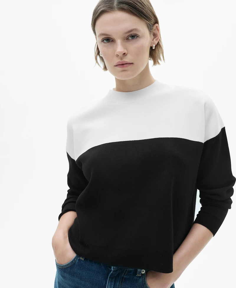 Mango Women's Bicolor Sweater