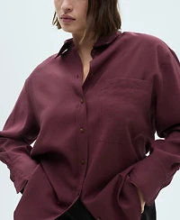 Mango Women's Pocket Modal Shirt