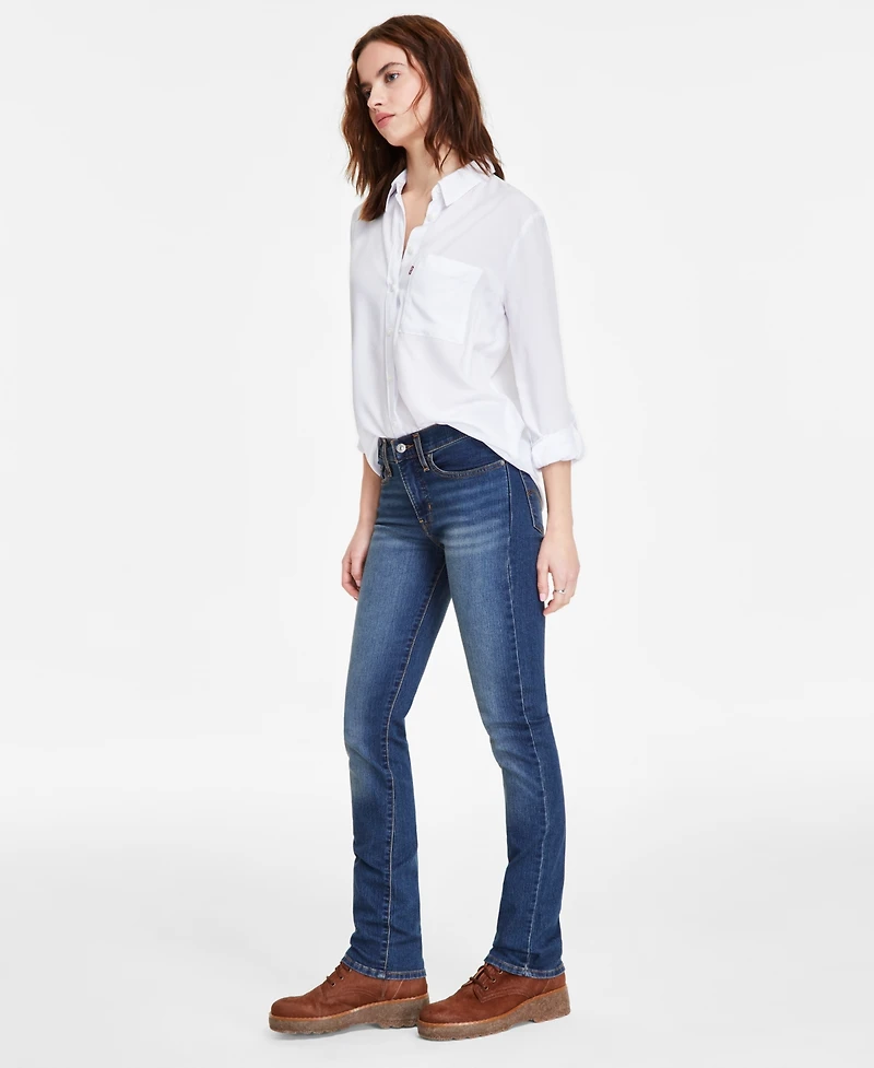 Levi's 314 Shaping Slimming Straight Leg Mid Rise Jeans