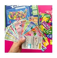 Quokka 70 Pcs Jigsaw Puzzles for Kids Ages 4-6 - 400+ Facts on 50 Flashcards