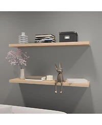 Fm Furniture Greer Floating Shelf in Melamine x2, Light Pine
