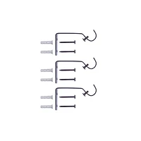 Kenney Cage 5/8-Inch Decorative Curtain Rod Black and Pewter with Stylish Finials