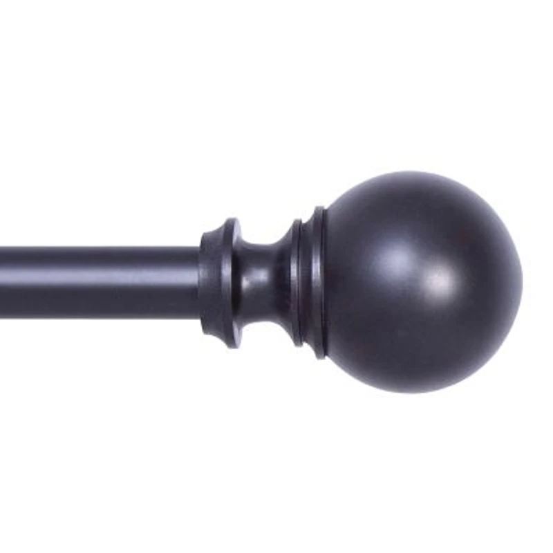 Kenney Fast Fit Carlin 5/8 Inch Adjustable Decorative Window Curtain Rod for Easy Installation