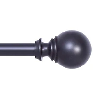 Kenney Fast Fit Carlin 5/8 Inch Adjustable Decorative Window Curtain Rod for Easy Installation