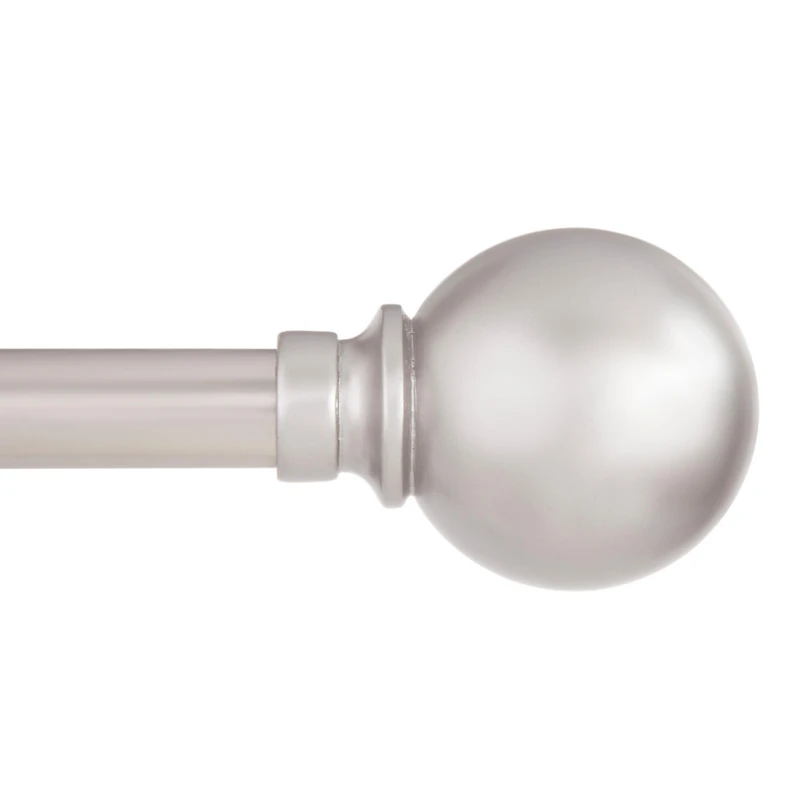 Kenney Mercer Decorative 3/4 Inch Curtain Rod with Stylish Ball Finials