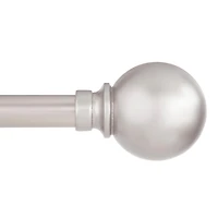 Kenney Mercer Decorative 3/4 Inch Curtain Rod with Stylish Ball Finials