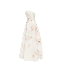 Milla Women's Strapless Midi Dress With A Flower Print