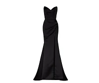 Milla Womens Strapless Eveng Gown With Thigh Slit