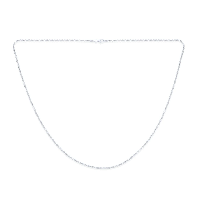 Bling Jewelry Sterling Silver Rolo Chain Necklace 60 Gauge Round Link Made in Italy