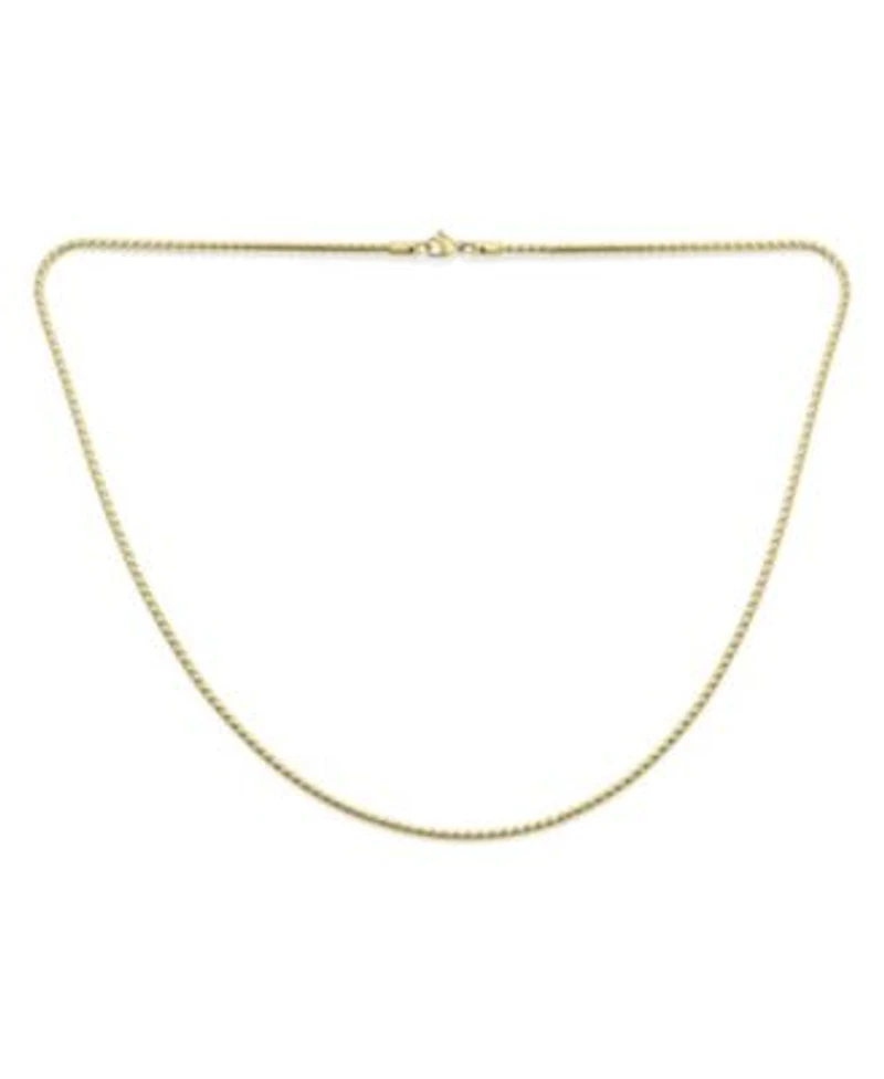 Bling Jewelry Thin Strong Simple Serpentine Chain Necklace Silver Tone Yellow Gold Plated Stainless Steel