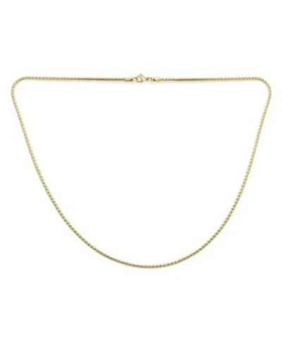 Bling Jewelry Thin Strong Simple Serpentine Chain Necklace Silver Tone Yellow Gold Plated Stainless Steel