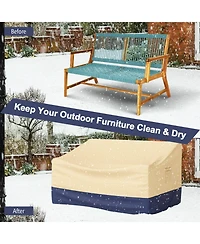 Gouun Patio Furniture Cover with Padded Handle and Click-Close Straps