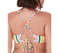 Andie Women's Fiji Striped Bikini Top