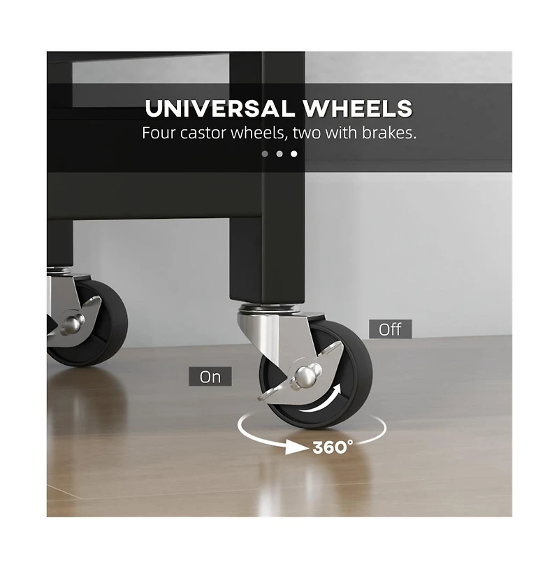 Slickblue Kitchen Cart and Storage Cabinet for Space-Saving Organization and Convenient Kitchen Access