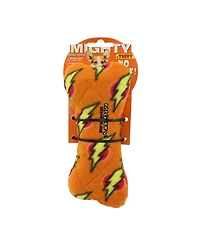 Mighty Medium Bone Orange, Durable Squeaky Dog Toy