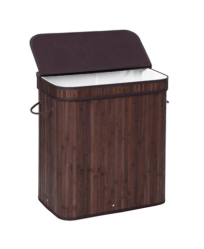 Songmics Home 26.5 Gallon Laundry Hamper with Lid and Handles, Dove Grey