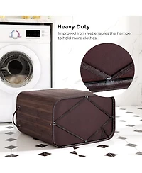 Songmics Home 26.5 Gallon Laundry Hamper with Lid and Handles, Dove Grey