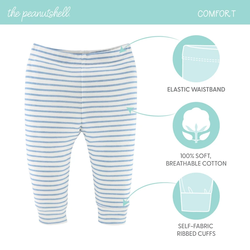 The Peanutshell Baby Boys Pants, 5-Pack Basics