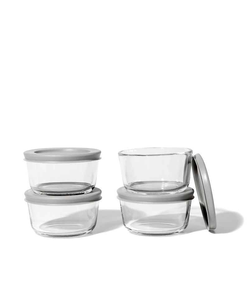 Dura Living 16-Piece 1 Cup Round Food Storage and Meal Prep Container Set