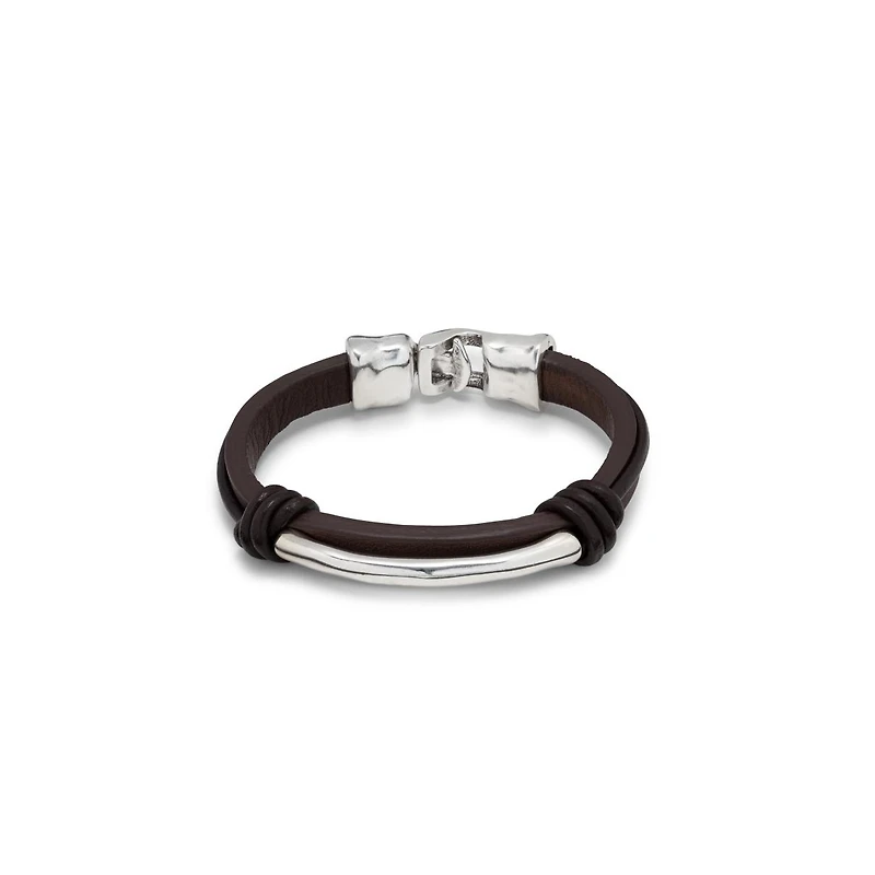 UNOde50 Central Tube Sterling Silver Metal Bracelet