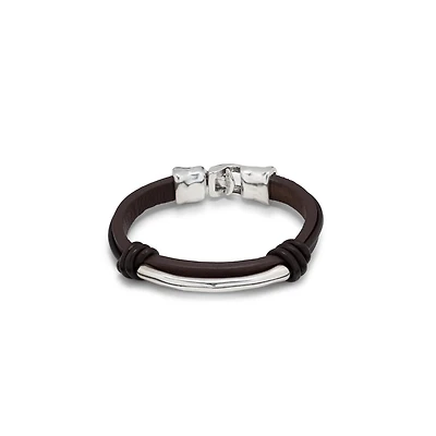 UNOde50 Central Tube Sterling Silver Metal Bracelet