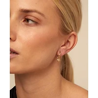 UNOde50 Metal Alloy Piercing Type Hoop Earring