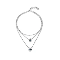 UNOde50 Sterling Silver Triple Midi Water Drop Necklace