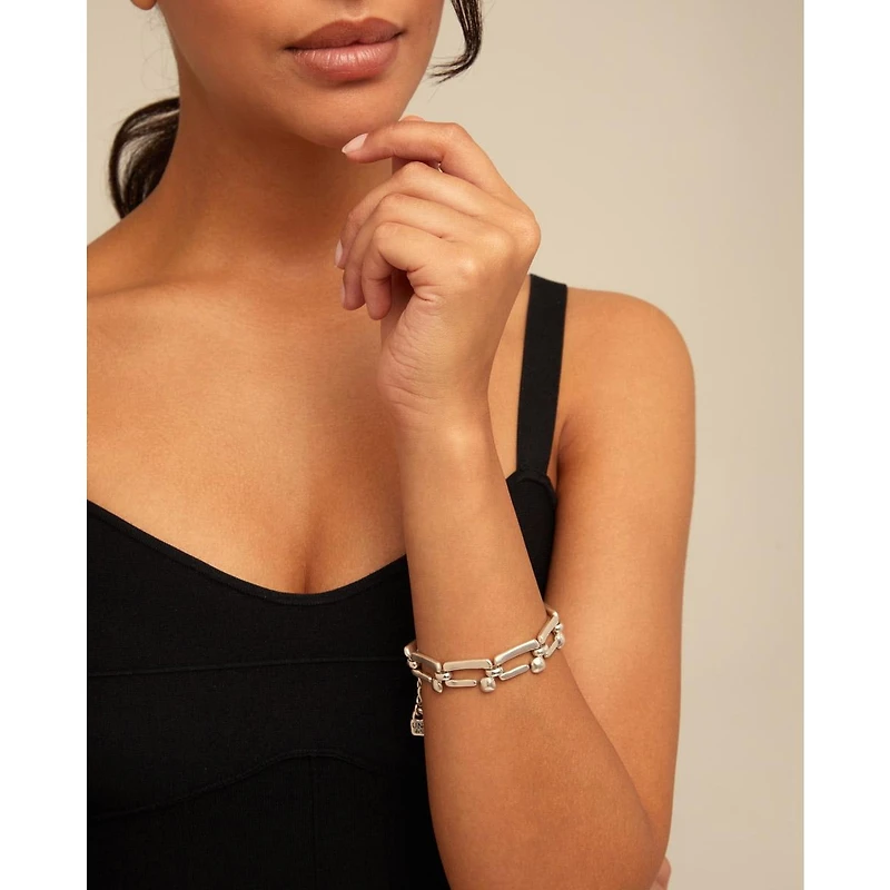 UNOde50 Sterling Silver-Plated Metal Alloy Medium Size Links Bracelet