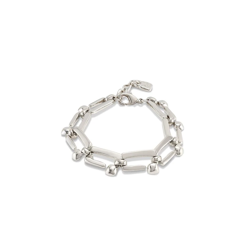 UNOde50 Sterling Silver-Plated Metal Alloy Medium Size Links Bracelet