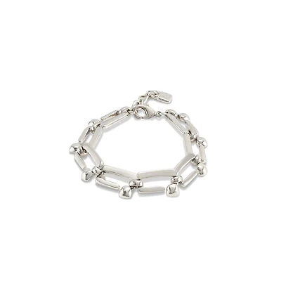 UNOde50 Sterling Silver-Plated Metal Alloy Medium Size Links Bracelet