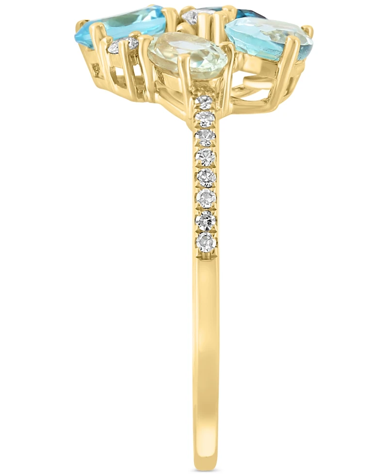 Effy Multi-Gemstone (1-7/8 ct. t.w.) & Diamond (1/10 ct. t.w.) Ring in 14k Yellow Gold