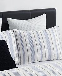 Dkny Seersucker Stripe 3 Piece Comforter Set, Full/Queen
