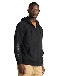 Cat Men's Fleece Logo Full Zip Hoodie