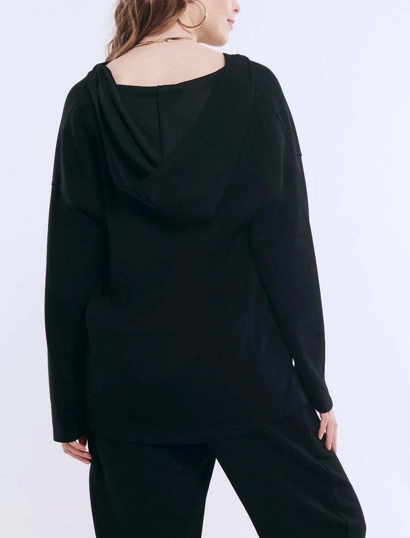 Motherhood Maternity V-Neck Pullover Scuba Hoodie